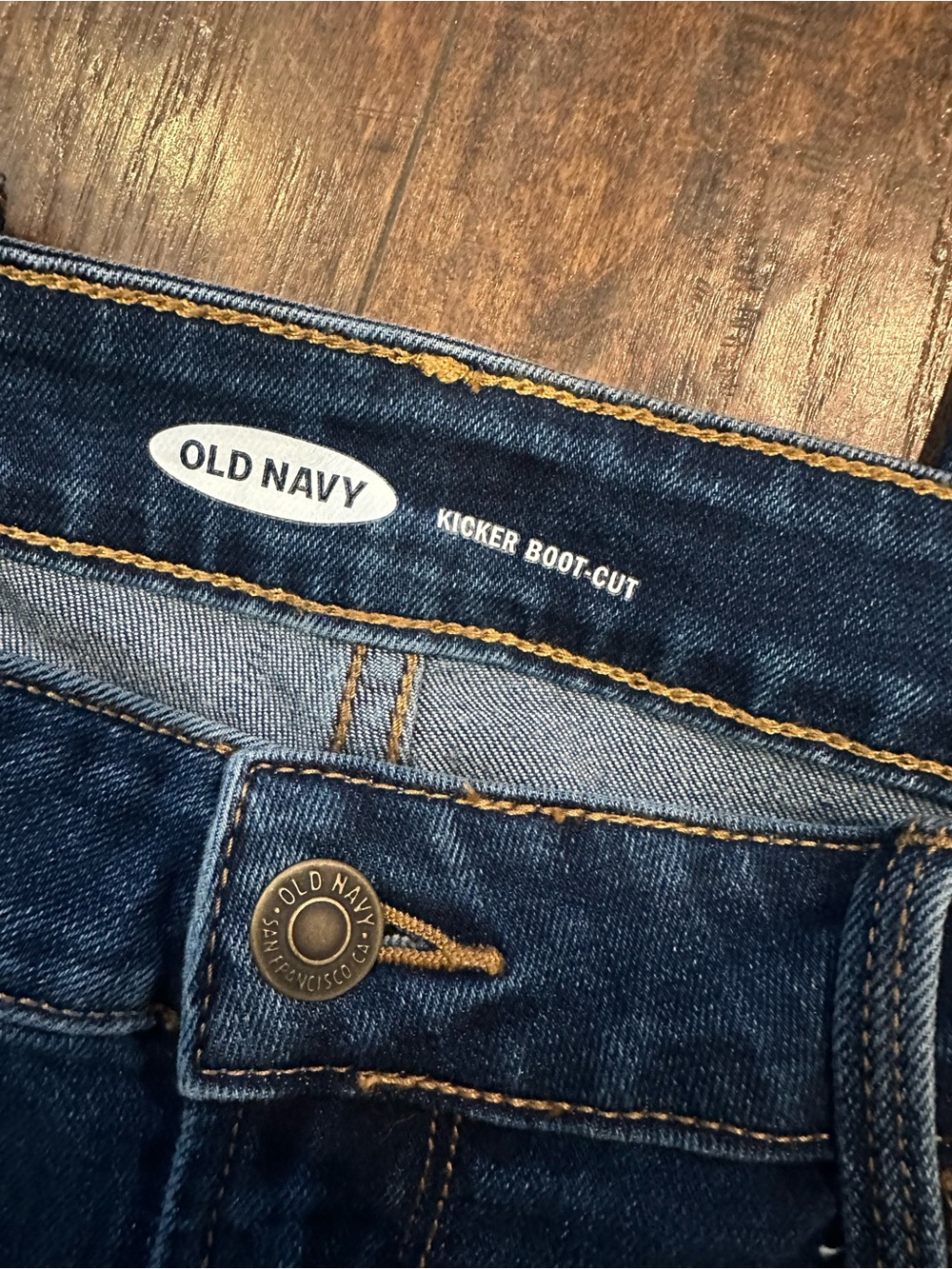 Old Navy Dark Blue Kicker Bootcut Jeans - Picture 2 of 6